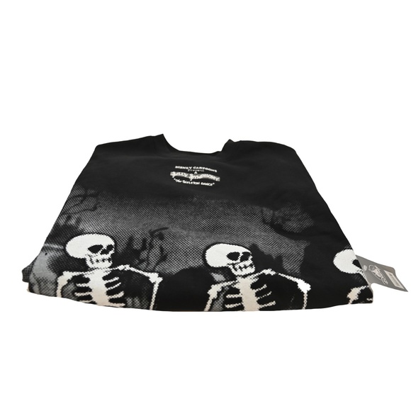 New Disney The Skeleton Dance Fleece Pullover Spooky Season - Picture 4 of 6